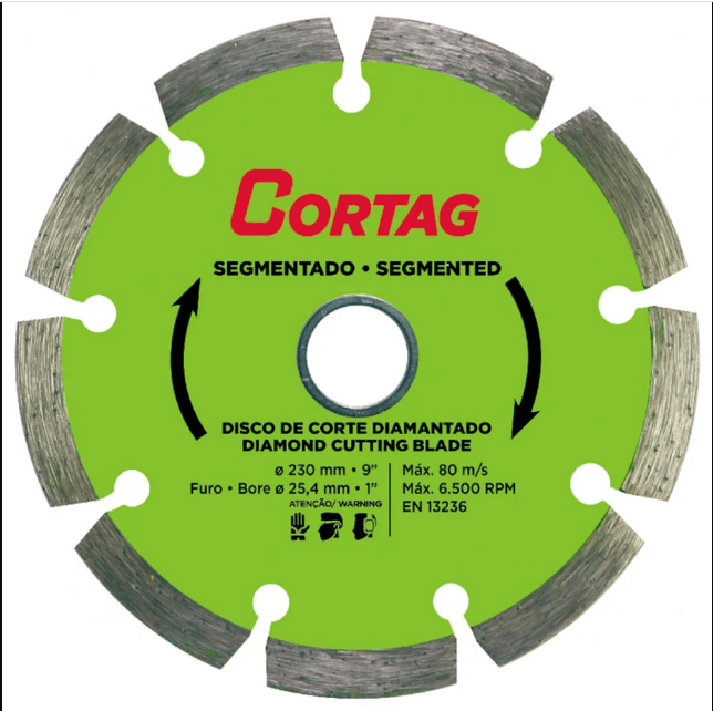 Disco de Corte Diamantado Segmentado 230 mm CORTAG-61619