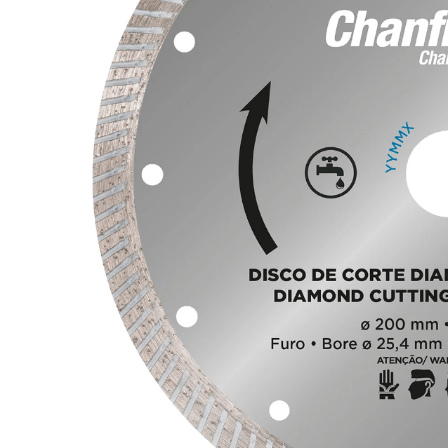 Disco Diamantado Turbo Chanfro 45° 200mm - CORTAG-61681