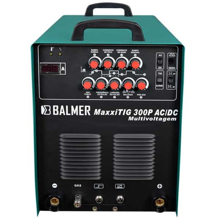 Inversor de Solda MaxxiTig Multivoltagem 300P AC/DC 20-300A Trifásico 220/380/440V -Balmer