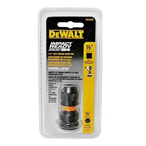 Adaptador para Soquetes de Impacto 1/2" para 1/4" Dewalt - DW2298 G