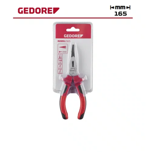 Alicate Tipo Telefone Bico Curvo 6.1/2 Pol. R28512165 Gedore Red