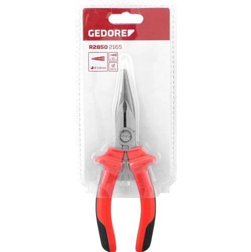 Alicate Tipo Telefone Bico Reto 165mm (6.1/2'') R28502165 -Gedore Red