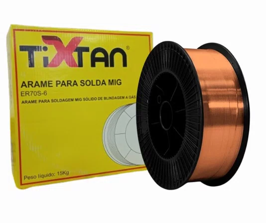 Arame para Solda Mig 0.8mm Rolo de 15KG -Importado Tixtan