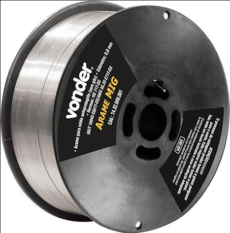 Arame para Solda Mig 0.8mm Sem Gas Rolo de 1kg 7432008001 -Vonder
