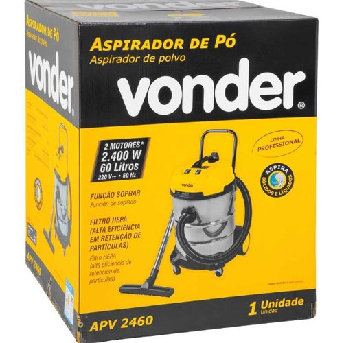 Aspirador Agua e Po APV2460 60L 2.400W 220V Vonder