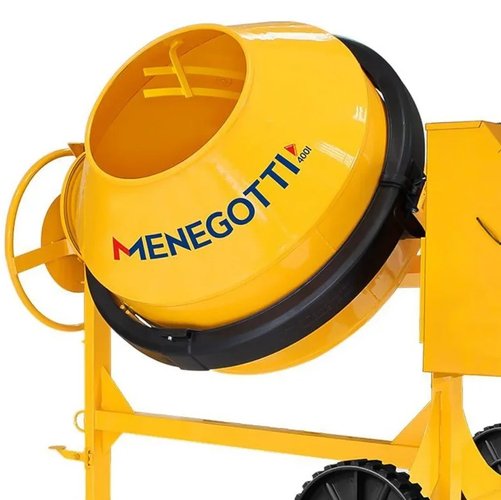 Betoneira Pro 400L com Motor 2CV Chave NR-12 Monofásica 220V -Menegotti