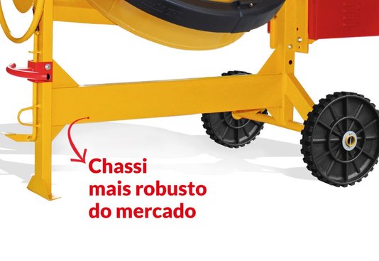 Betoneira Rental Max 400L com Motor 2CV Chave NR-12 Monofásica 220V -Menegotti