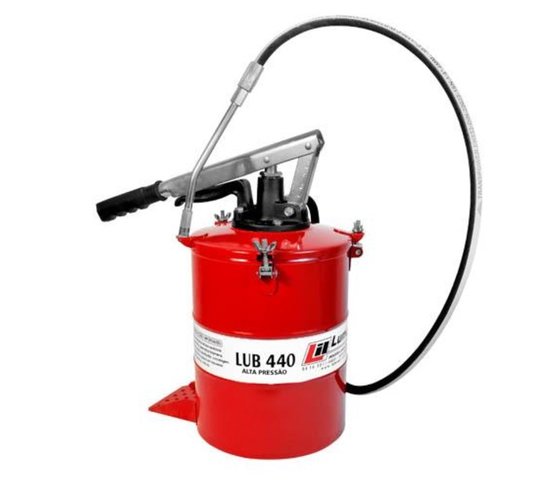 Bomba Propulsora Manual para Graxa LUB 420 8KG com Compactador e Recepiente -Lumagi