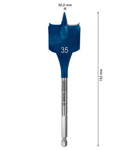 Broca Chata para Madeira Self Cut Speed 35mm X 152mm 2608900327 -Bosch