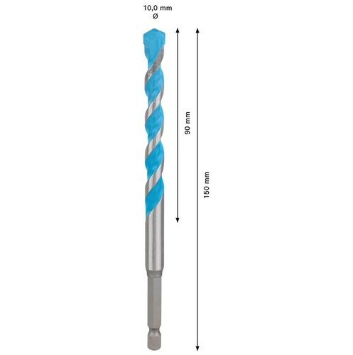 Broca Multimaterial Encaixe Hexagonal Expert HEX-9 10mm 90/150mm 2608900582 -Bosch