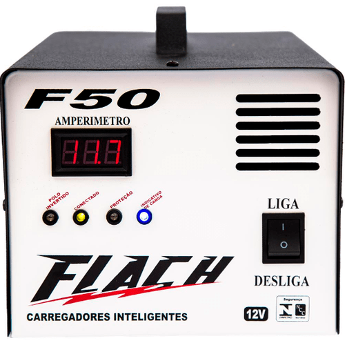 CARREGADOR BATERIA 50AMP 12V INTELIGENTE C/ AUX PART F50