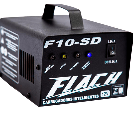 Carregador De Bateria Automático 12v Flach F10-sd
