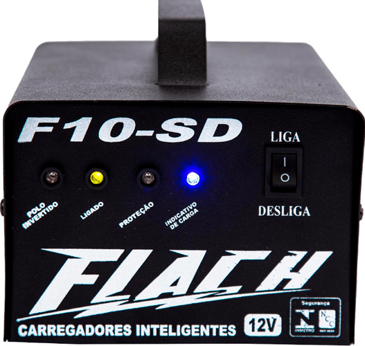Carregador De Bateria Automático 12v Flach F10-sd
