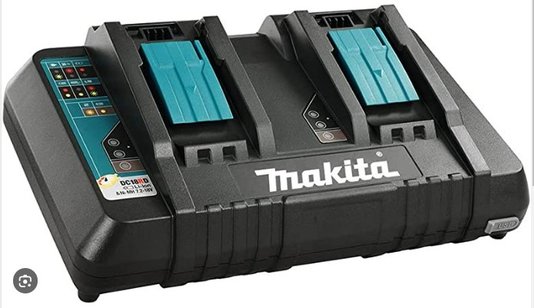 Carregador de Bateria Duplo Rápido 18v DC18RD 220v -Makita
