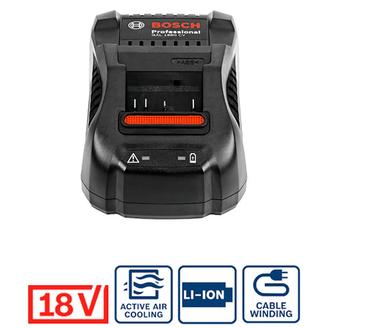 Carregador Rápido de Baterias 18V GAL 1880CV  BOSCH 220V