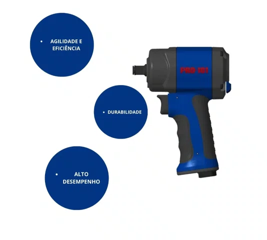 Chave de impacto 1/2'' 122KGFM modelo PRO-101 PDR