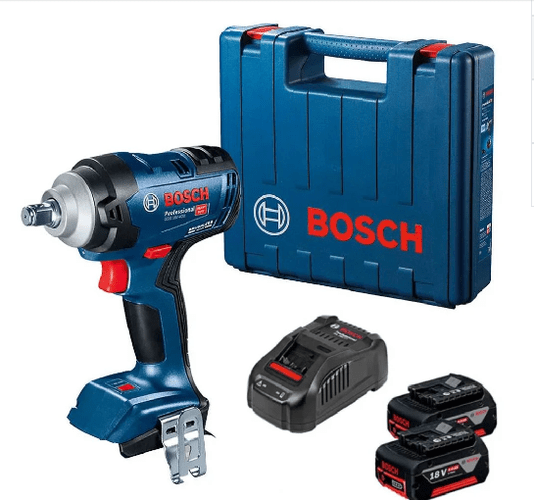 Chave de Impacto GDS18V-400 1/2 Pol. 18V com 2 Baterias 4,0Ah Carregador e Maleta