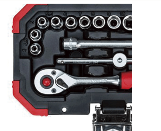 Jogo de Soquetes Sextavados 4MM A 13MM Encx 1/4" 16 Peças R49003016 Gedore Red