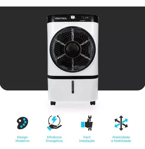 Climatizador de Ar Evaporativo CLI-09 65W Cap. de Agua 9L 220V -Ventisol
