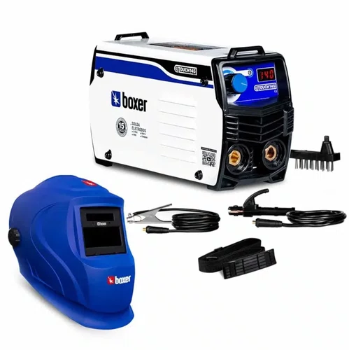 Combo Inversora de Solda Eletrodo Touch 145 140A + Máscara de Solda Optiarc 70 220V -Boxer