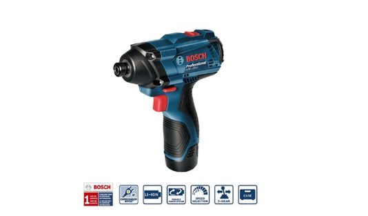 Combo Parafusadeira/Chave de Impacto 12V GSR 120LI + GDR 120LI + 2 Baterias 2ah e Maleta -Bosch