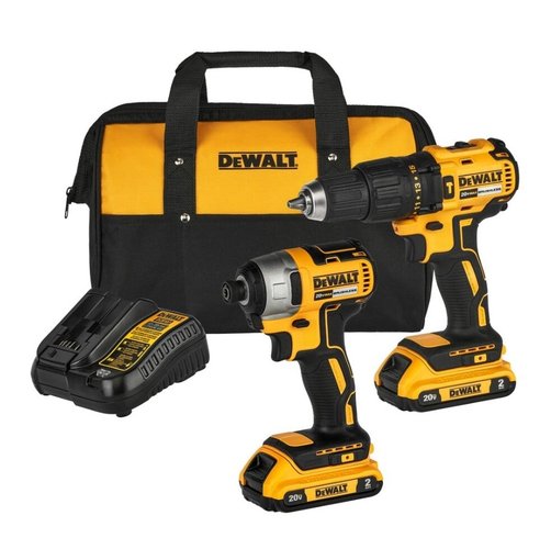 Combo Parafusadeira de Impacto 20V DCD7781 1/2'' + DCF7871 1/4'' + Kit Carregamento e Bolsa -Dewalt