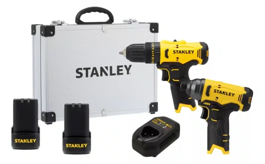 Combo Parafusadeira/Furadeira de Impacto 12V SCHI10D2FK-BR + Kit Carregamento e Maleta -Stanley