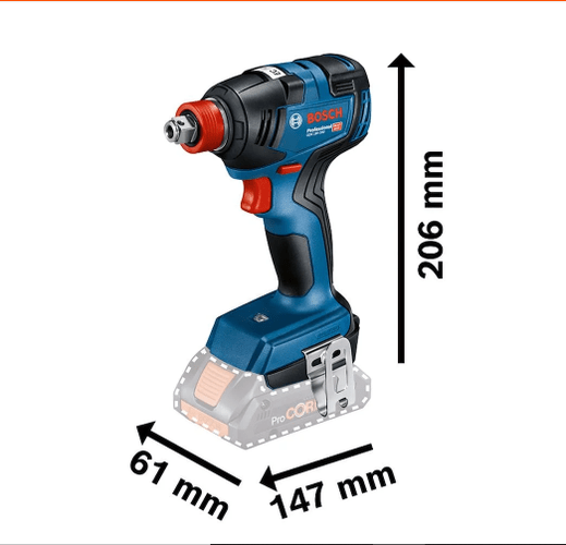 Combo Parafusadeira GSB 18V-50 e Furadeira de Impacto a Bateria 18V Brushless GDX 18V-200 com Maleta