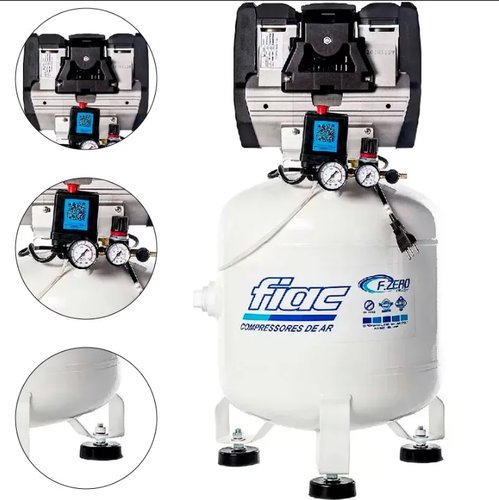 Compressor de Ar Fiac F-Zero XS45 10/45 120PSI Vertical Isento de Óleo Monofásico -Pressure