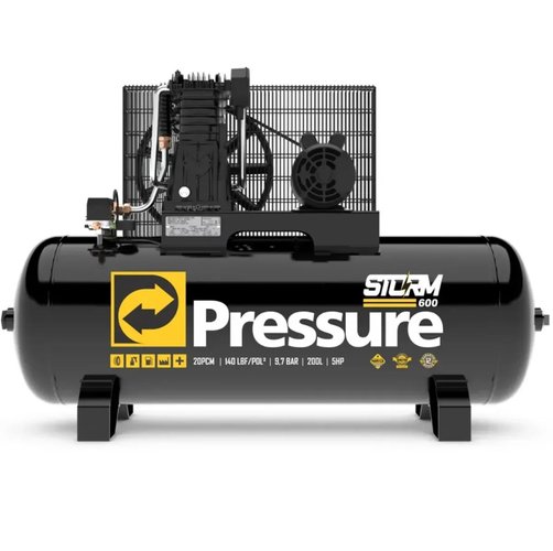 Compressor de Ar Storm 600 20/200 140PSI Trifásico -Pressure