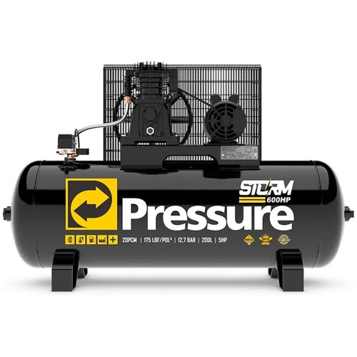 Compressor de Ar Storm 600HP 20/200 175PSI Trifásico IP21 220/380V -Pressure
