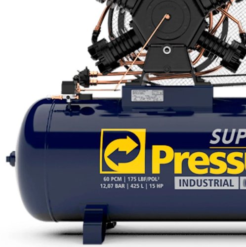Compressor de Ar Super Ar 60/425 175PSI Trifásico Motor Blindado IP55 380/660V -Pressure