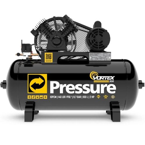 Compressor de Ar Vortex 300 10/100 140PSI Monofásico -Pressure