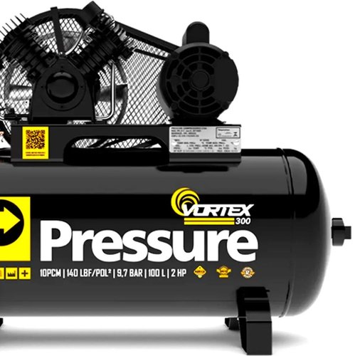 Compressor de Ar Vortex 300 10/100 140PSI Trifásico -Pressure