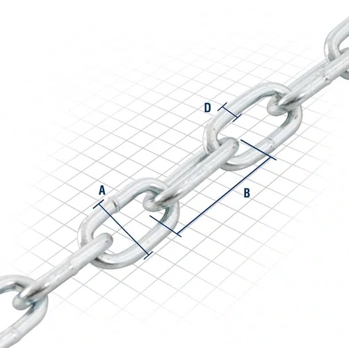 Corrente Zincada com elo curto 4,0mm - 5/32'' Venda Por Kg - 1 Metro = 304 Gramas Aprox. -Vonder
