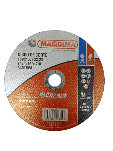 Disco de Corte 7'' (180MM) x 1.6MM DCM3030 -Maqdima