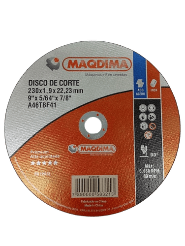 Disco de Corte 9'' (230MM) x 1.9MM DCM4040 -Maqdima