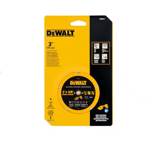 Disco de Corte Diamantado 3" x 3/8" Multimaterial Dewalt