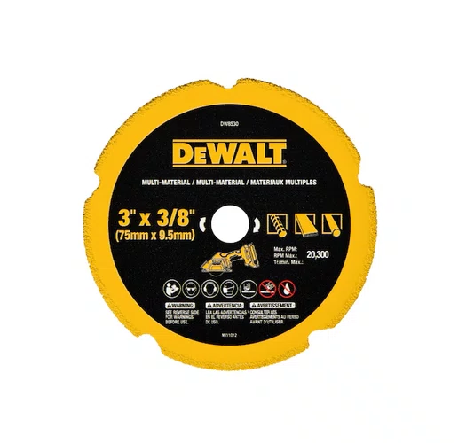 Disco de Corte Diamantado 3" x 3/8" Multimaterial Dewalt