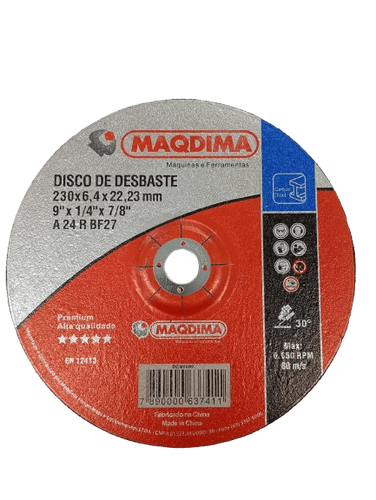 Disco de Desbaste 9'' (230MM) x 6.4MM DCM9090 -Maqdima
