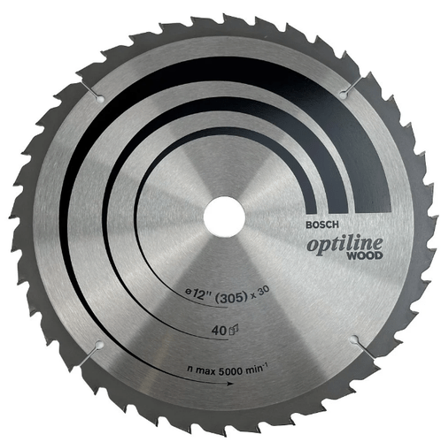 DISCO DE SERRA CIRCULAR 12" 305MM 40 DENTES OPTILINE BOSCH
