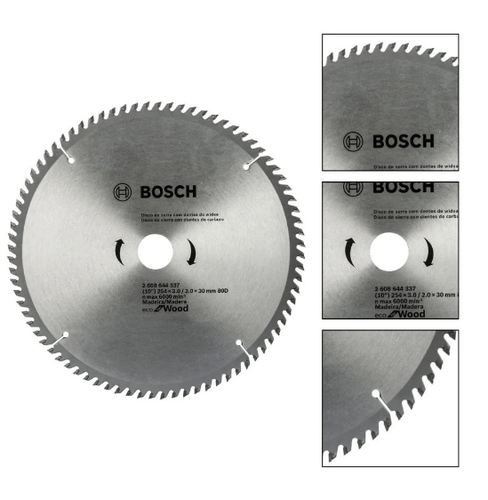 Disco de Serra Circular 254mm 80 dentes BOSCH-2608644337
