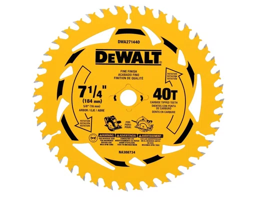 Disco de Serra Circular 7.1/4'' (185mm) 40 Dentes DWA271440 -Dewalt