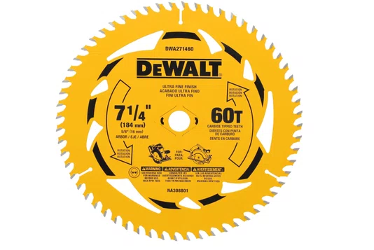Disco de Serra Circular 7.1/4'' (185mm) 60 Dentes DWA271460 -Dewalt
