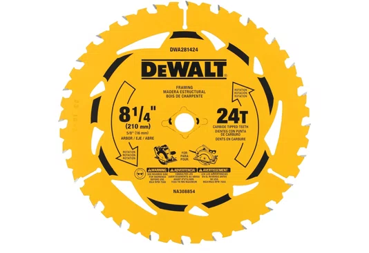 Disco de Serra Circular 8.1/4'' (210mm) 24 Dentes DWA281424 -Dewalt