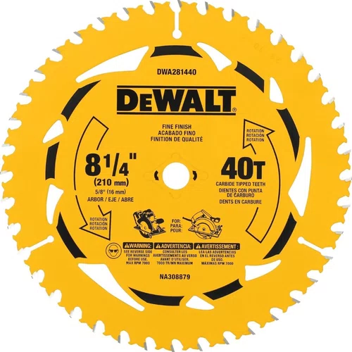 Disco de Serra Circular 8.1/4'' (210mm) 40 Dentes DWA281440 -Dewalt
