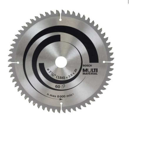 Disco de Serra Circular Multimateriais 7-1/4'' Pol. 60D 2608642193 -BOSCH