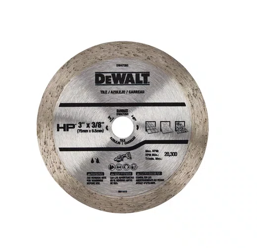 Disco Diamantado 3" x 3/8" (76X9,5mm) liso DW47350 Dewalt