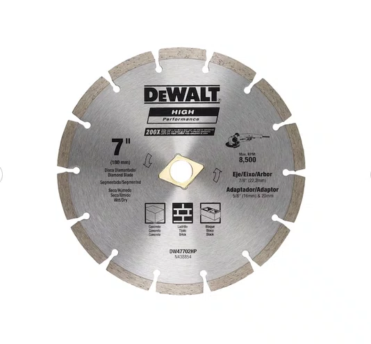 Disco Diamantado 7" 180mm Segmentado Dewalt