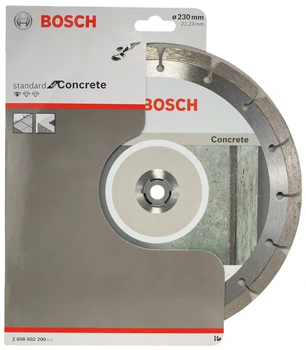 Disco Diamantado Esmerilhadeira 230mm Standard Concreto – Bosch